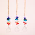 Miniatyrbild 1 av 5: Rainbow crystal suncatcher octagon chakra pendant 31 cm