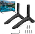 Universal TV Stand for 32-65 inch Flat Screen TVs, Height Adjustable Steel Table Top Base, Compatible with Major Brands