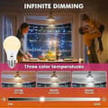 Miniatyrbild 2 av 5: Rechargeable Lamp with Remote Control, 8W Smart RGB Color Changing Bulb, 9+3 Color Temperatures, E27 LED Dimmable Touch Control Lights W [DB]