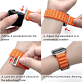 Miniatyrbild 6 av 6: Alpine loop armband för Apple Watch rem 49mm 44mm 40mm 45mm 41mm 42mm 38mm 40 44 45 mm armband iWatch Ultra serie 7 6 5 3 se 8 himmelsblå sky blue 42 44 45 49mm