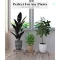 Miniatyrbilde 3 av 5: Blomsterpottestativ, sett med 3 runde metallstativ for planter, 9 tommer rust