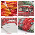 Miniatyrbillede 2 af 5: 30 x 40 cm, Snemand foran bilen Diamantmaleri Broderi