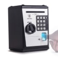 Miniatyrbilde 1 av 5: Lekegris Piggy Bank Safe Box Fingeravtrykk ATM Bank ATM-maskin Penger C