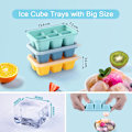 Pikkukuva 3 / 5: 3 pakkausta Mini Ice Cube -muottia kannella, 18 lokeroa Silikoni Ice