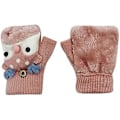 Miniatyrbilde 4 av 5: Søte reinsdyr fleece-fôrede hansker for barn og småbarn