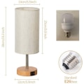 Miniatyrbillede 4 af 5: 2 stk. Touch Control Sengebordslamper, 3 Farvetemperaturer og Kon