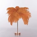 Miniatyrbillede 2 af 7: Strudsefjer Bordlampe Smedejerns Natlampe LED Kobber W