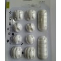 Miniatyrbillede 1 af 5: 6 pakker (hvid) skrivebords datakabel hub opbevaring kabel manager win