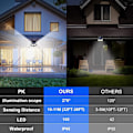 Miniatyrbillede 3 af 5: 6 grupper af sollamper til udendørs brug, 100LED/3 tilstande 270 ° belysning