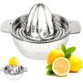 Miniatyrbillede 1 af 5: Manuel Citruspresser i rustfrit stål, manuel citronpresser, manuel appelsinpresser, robust og holdbar, til citroner, limefrugter, appelsiner, grapefrugter og citrusfrugter