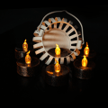 Miniatyrbilde 3 av 5: 12-pak LED sorte stearinlys, batteridrevne telys, sorte flammer