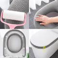 Miniatyrbillede 5 af 7: 4 stk. varme toiletbrætbetræk til badeværelse bløde tykke toilet