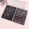 Miniatyrbillede 2 af 6: 10 stk. Store Scratch-bøger Børns DIY Farverige Scratch Pai