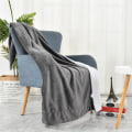 Miniatyrbilde 3 av 5: Sherpa Fleece-pledd for sofa - Marineblå tykk fuzz