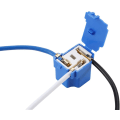 Miniatyrbillede 4 af 5: 2 stk. keramiske H4 vinklede fatninger H4 9003 HB2 ledningsnet forlygte stik til bil lastbil båd marine forlygte tåge lys eftermontering