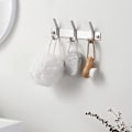 Miniatyrbillede 5 af 5: Vægmonteret knagerække 3 kroge knagerække badeværelse håndklædeholder SUS304 rustfrit stål S