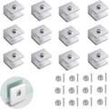 12 stycken glasklämma, justerbar glasväggsfäste, 6 till 8 mm glashyllfäste