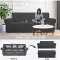 Miniatyrbilde 4 av 5: Enkel og behagelig stretch sofaovertrekk for treseters sofa