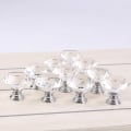Miniatyrbilde 2 av 5: 12 stk krystall skuffeknapper kommode møbelknapper sink legering