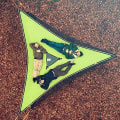 Miniatyrbillede 1 af 5: Air Multi - person trekant hængekøje bærbar Mesh Fabric hængekøje