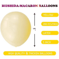 Miniatyrbilde 2 av 5: 200 stk. Pastellgule ballonger 5 tommer Mini Macaron Latex Ballonger