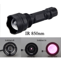 Miniatyrbilde 3 av 5: LED zoom lommelykt C8 bærbar infrarød nattsyn 850nm