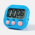 Blå magnetisk kökstimer med stor LCD-skärm, timer för co