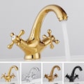 Miniatyrbilde 2 av 4: Bronse servantkran for bad, Antik servantkran, Badkran, Håndvask, Varmt