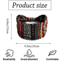 Miniatyrbilde 2 av 5: (Sett med 3) Bohemian bred stripe skjerf, svart yogaskjerf, knyttet