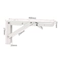 Miniatyrbilde 2 av 5: Folding Bracket 400mm, 2 stk. Svart Folding Console Bracket, Folding Shelf Brackets Load, Heavy Duty Retractable Foldi