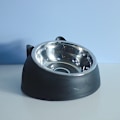 Miniatyrbillede 5 af 5: Sort-Kat Rustfrit Stål Vippe Skål Katteskål Hvalp Kæledyr Kat Hund B