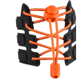 Miniatyrbillede 1 af 4: (Farve Orange) (1 Par) Elastiske Snørebånd med Snøre - Ingen Behov for at Binde Sko Farve Orange