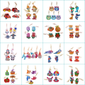 Miniatyrbillede 4 af 4: Fire-delt Dinosaur DIY Diamant Maleri Nøglering Rhinestone Pai