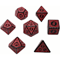 Pikkukuva 2 / 5: 7 kappaletta monimuotoisia noppia 20-sivuisia roolipelien noppia monimuotoisia noppasarjoja värillisiä noppaa pusseilla DND RPG MTG:lle (punainen)