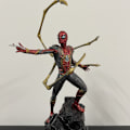 Miniatyrbilde 5 av 5: Avengers Heroes Without a Return Steel Spider-Man Statue Ani