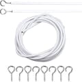 2m Vit Gardinkabel Gardinwire Gardinrep med 4 Par H