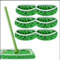 Miniatyrbilde 1 av 4: Vaskbare og gjenbrukbare mopper, erstatningsflat mopp, moppesett
