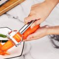 Miniatyrbillede 2 af 4: Ultra skarp rustfrit stål dobbelt julienne og grøntsagsskræller