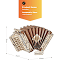 Miniatyrbillede 4 af 5: 3D Træpuslespil Accordion Håndværk Model Kits til Voksne at Bygge