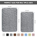 Miniatyrbillede 4 af 7: Memory Foam Bademåtte, Brostensbelagt Coral Fleece Badetæppe