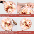 Miniatyrbillede 4 af 5: Konfettiballoner i rosaguld, 40 stk. 12 tommer latex-festballoner til