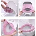 Miniatyrbillede 4 af 5: Pink 1-delt toiletsædebetrækssæt til badeværelse - blødt og varmt T