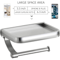 Miniatyrbillede 4 af 5: Sort Toiletpapirholder med Hylde, Rustfrit Aluminium Toi