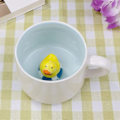 Miniatyrbild 1 av 4: 3D Liten Gul Anka Inuti Kaffe Mugg 400ml Rolig Handgjord
