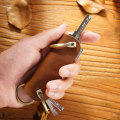 Miniatyrbillede 4 af 5: Top lædernøgleetui (brun), håndlavet nøgleopbevaringspose, læder