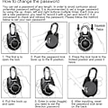 Miniatyrbild 3 av 4: Smart Lock Hänglås Riktningskombination Lås Lucchetto Candado