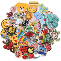 Miniatyrbillede 1 af 5: 60 stk. Tilfældige assorterede styles broderede patches, lyse levende C