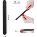 Miniatyrbillede 2 af 5: Sort - 5 pakke professionelle neglefile, dobbeltsidede neglefile,