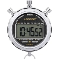 Miniatyrbilde 1 av 5: Digitalt stoppeklokke, vanntett 1/100 sekunders nøyaktighet timer, lomme