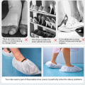 Miniatyrbilde 5 av 5: Hvit 100-pakks engangs skootrekk i nonwoven for teppe